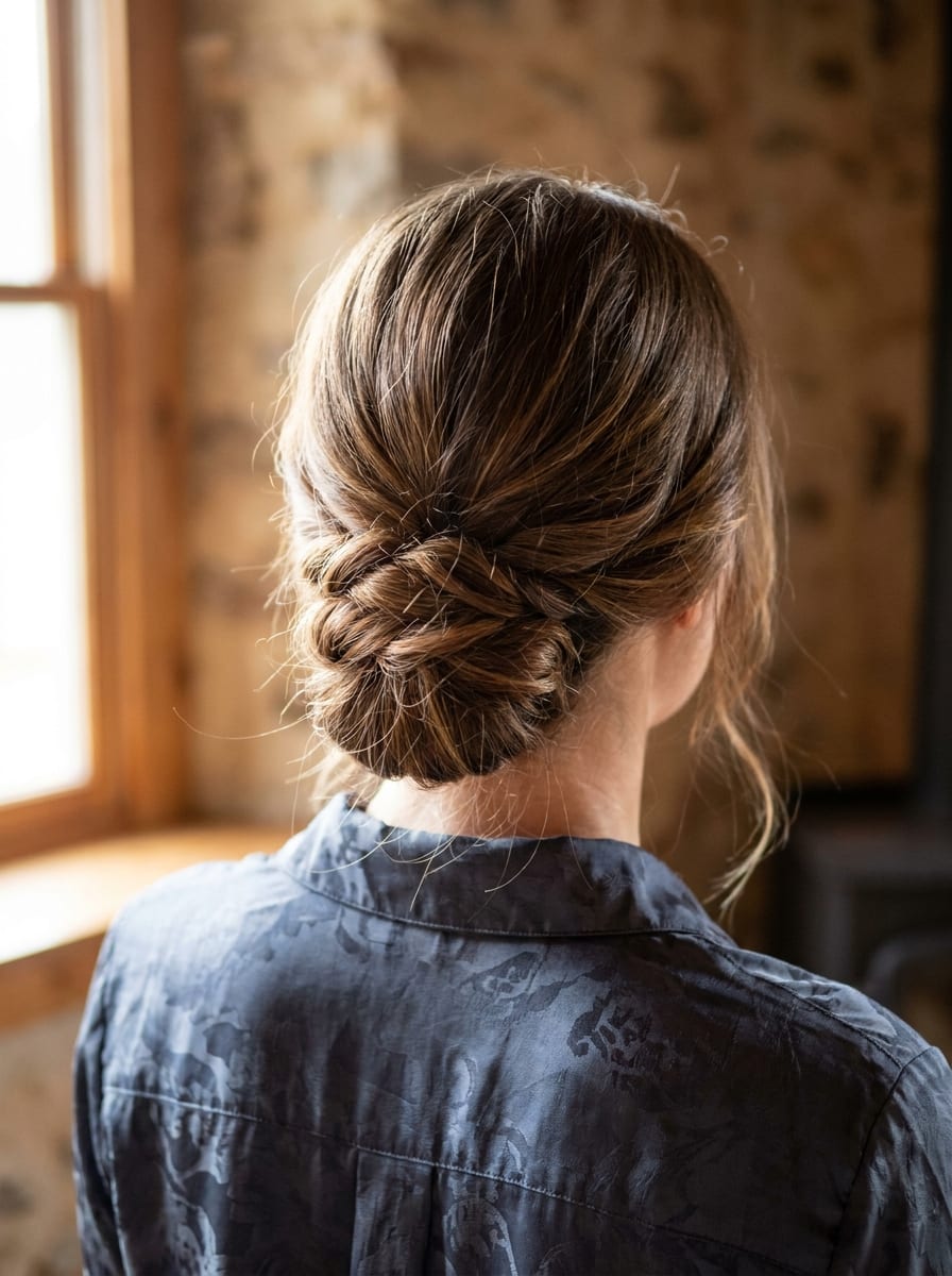 Chignon im Nacken - Hochzeitsgast Frisur